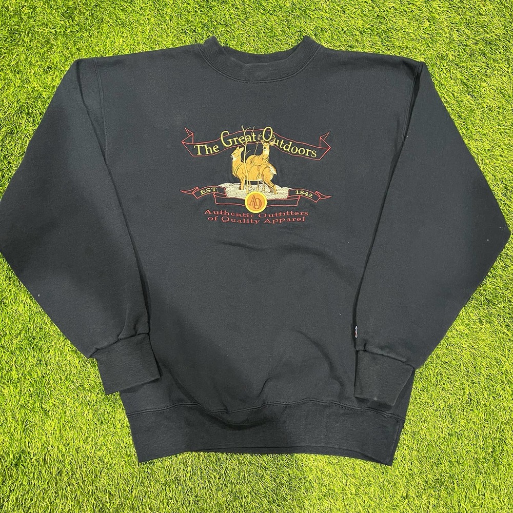 Vintage 'The Great Outdoors' Navy Embroidered Crewneck